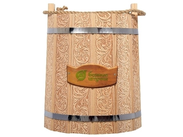 Ведро 9 л с орнаментом цветы в коробке Банные штучки 33427